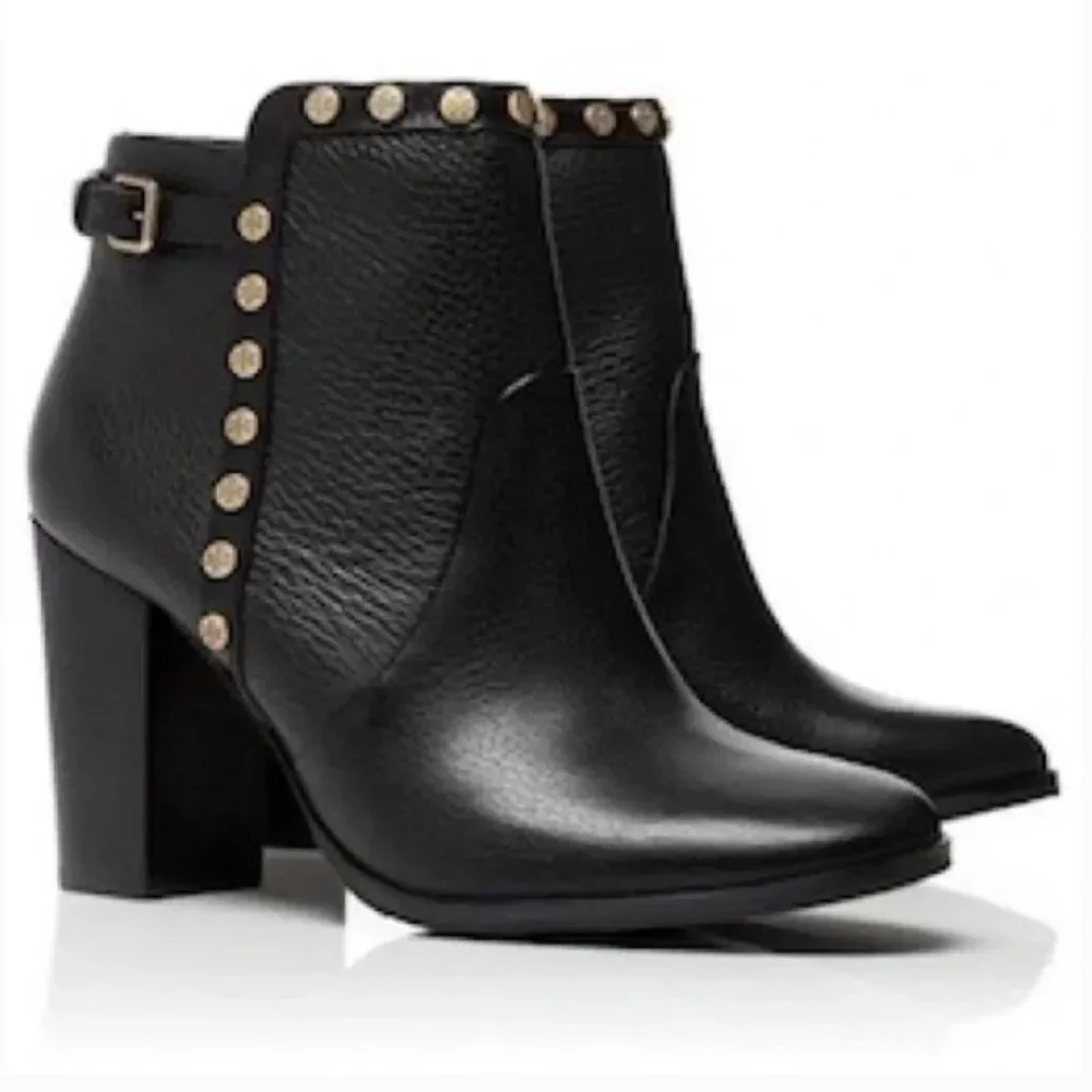 Tory Burch Black Mae Heeled Booties Size 7